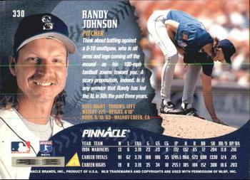 1995 Pinnacle - Artist's Proofs #330 Randy Johnson Back