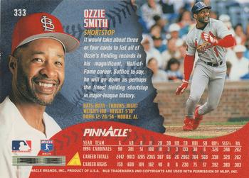 1995 Pinnacle - Artist's Proofs #333 Ozzie Smith Back