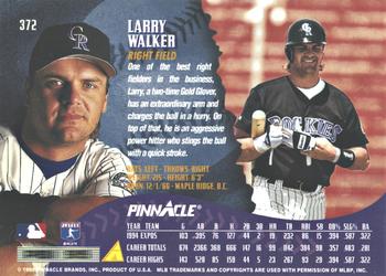 1995 Pinnacle - Artist's Proofs #372 Larry Walker Back