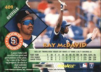 1995 Pinnacle - Artist's Proofs #409 Ray McDavid Back