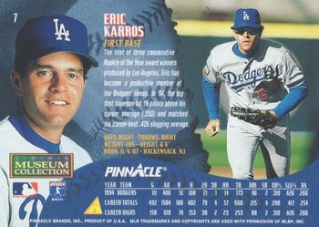 1995 Pinnacle - Museum Collection #7 Eric Karros Back