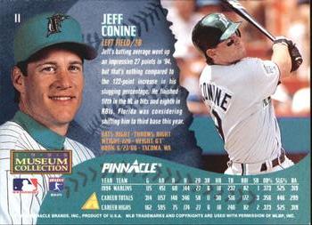 1995 Pinnacle - Museum Collection #11 Jeff Conine Back