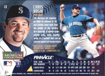 1995 Pinnacle - Museum Collection #13 Chris Bosio Back