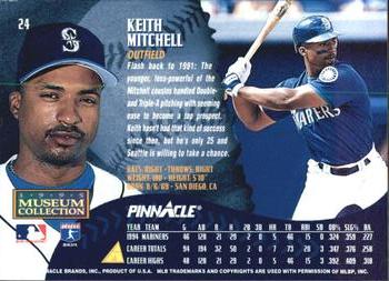 1995 Pinnacle - Museum Collection #24 Keith Mitchell Back