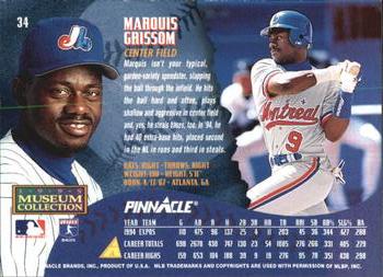 1995 Pinnacle - Museum Collection #34 Marquis Grissom Back