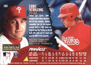 1995 Pinnacle - Museum Collection #100 Curt Schilling Back