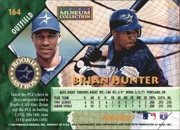 1995 Pinnacle - Museum Collection #164 Brian Hunter Back