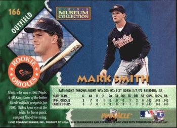 1995 Pinnacle - Museum Collection #166 Mark Smith Back