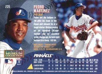 1995 Pinnacle - Museum Collection #235 Pedro Martinez Back