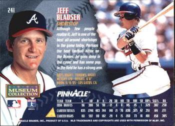1995 Pinnacle - Museum Collection #241 Jeff Blauser Back