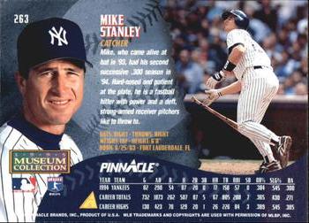 1995 Pinnacle - Museum Collection #263 Mike Stanley Back
