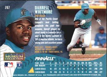 1995 Pinnacle - Museum Collection #267 Darrell Whitmore Back