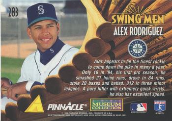 1995 Pinnacle - Museum Collection #283 Alex Rodriguez Back
