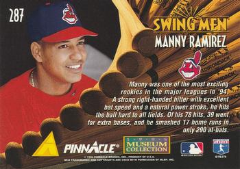 1995 Pinnacle - Museum Collection #287 Manny Ramirez Back
