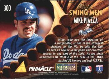 1995 Pinnacle - Museum Collection #300 Mike Piazza Back