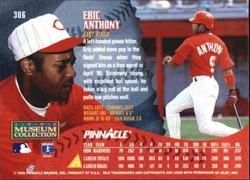 1995 Pinnacle - Museum Collection #306 Eric Anthony Back