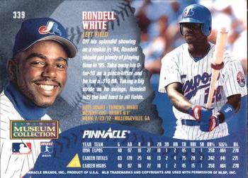 1995 Pinnacle - Museum Collection #339 Rondell White Back