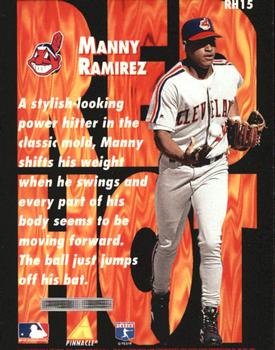 1995 Pinnacle - Red Hot #RH15 Manny Ramirez Back