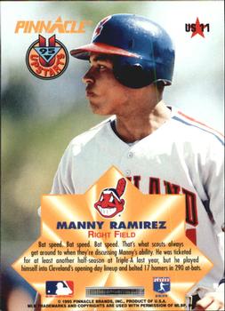 1995 Pinnacle - Upstarts #US 11 Manny Ramirez Back