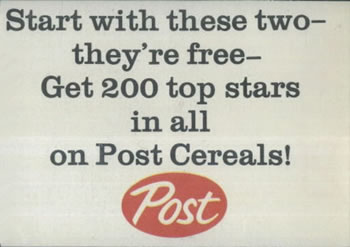 1962 Post Cereal #5b Mickey Mantle Back