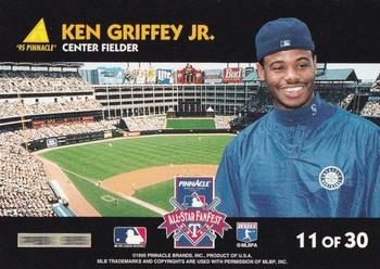 1995 Pinnacle FanFest #11 Ken Griffey Jr. Back