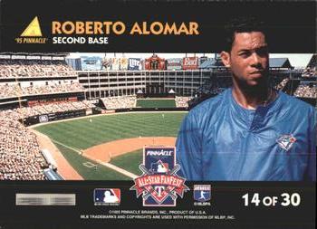 1995 Pinnacle FanFest #14 Roberto Alomar Back