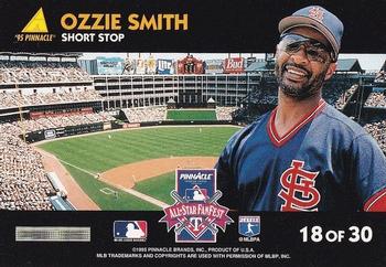1995 Pinnacle FanFest #18 Ozzie Smith Back