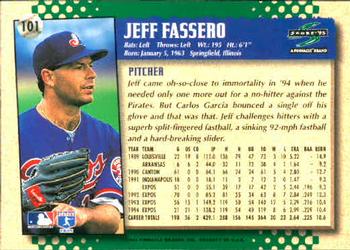 1995 Score #101 Jeff Fassero Back