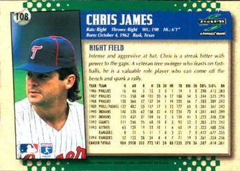 1995 Score #108 Chris James Back