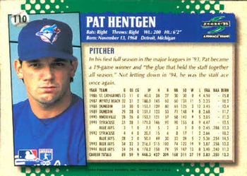 1995 Score #110 Pat Hentgen Back