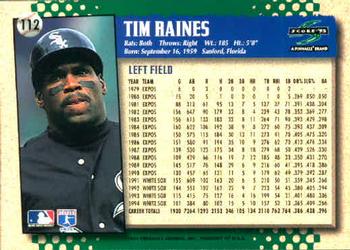 1995 Score #112 Tim Raines Back