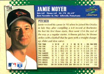1995 Score #114 Jamie Moyer Back