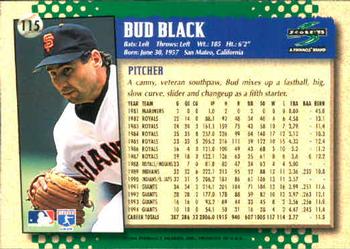 1995 Score #115 Bud Black Back