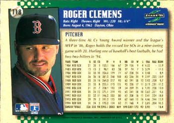 1995 Score #118 Roger Clemens Back