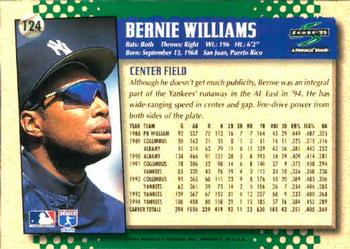 1995 Score #124 Bernie Williams Back