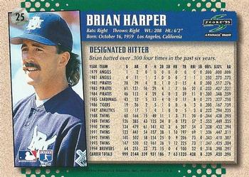 1995 Score #25 Brian Harper Back