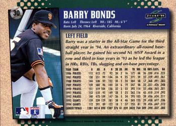 1995 Score #30 Barry Bonds Back