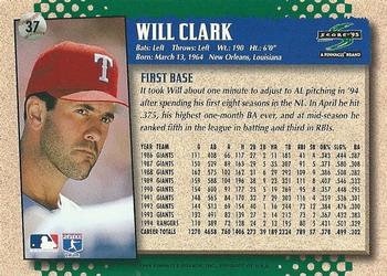 1995 Score #37 Will Clark Back