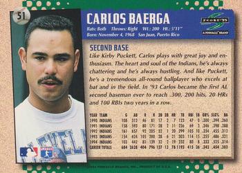 1995 Score #51 Carlos Baerga Back