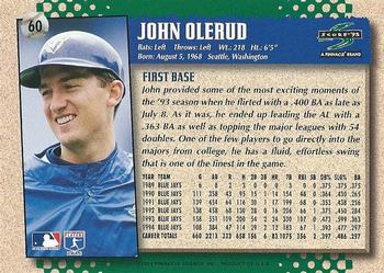 1995 Score #60 John Olerud Back