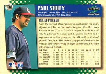 1995 Score #138 Paul Shuey Back