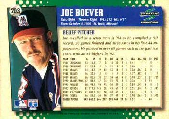 1995 Score #203 Joe Boever Back