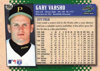 1995 Score #204 Gary Varsho Back