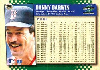 1995 Score #208 Danny Darwin Back