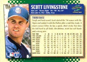 1995 Score #211 Scott Livingstone Back