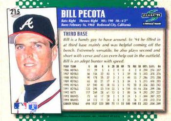 1995 Score #215 Bill Pecota Back