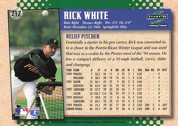 1995 Score #217 Rick White Back