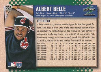1995 Score #223 Albert Belle Back
