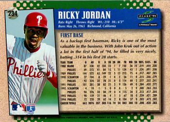 1995 Score #234 Ricky Jordan Back