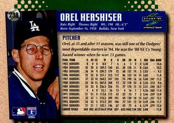 1995 Score #238 Orel Hershiser Back